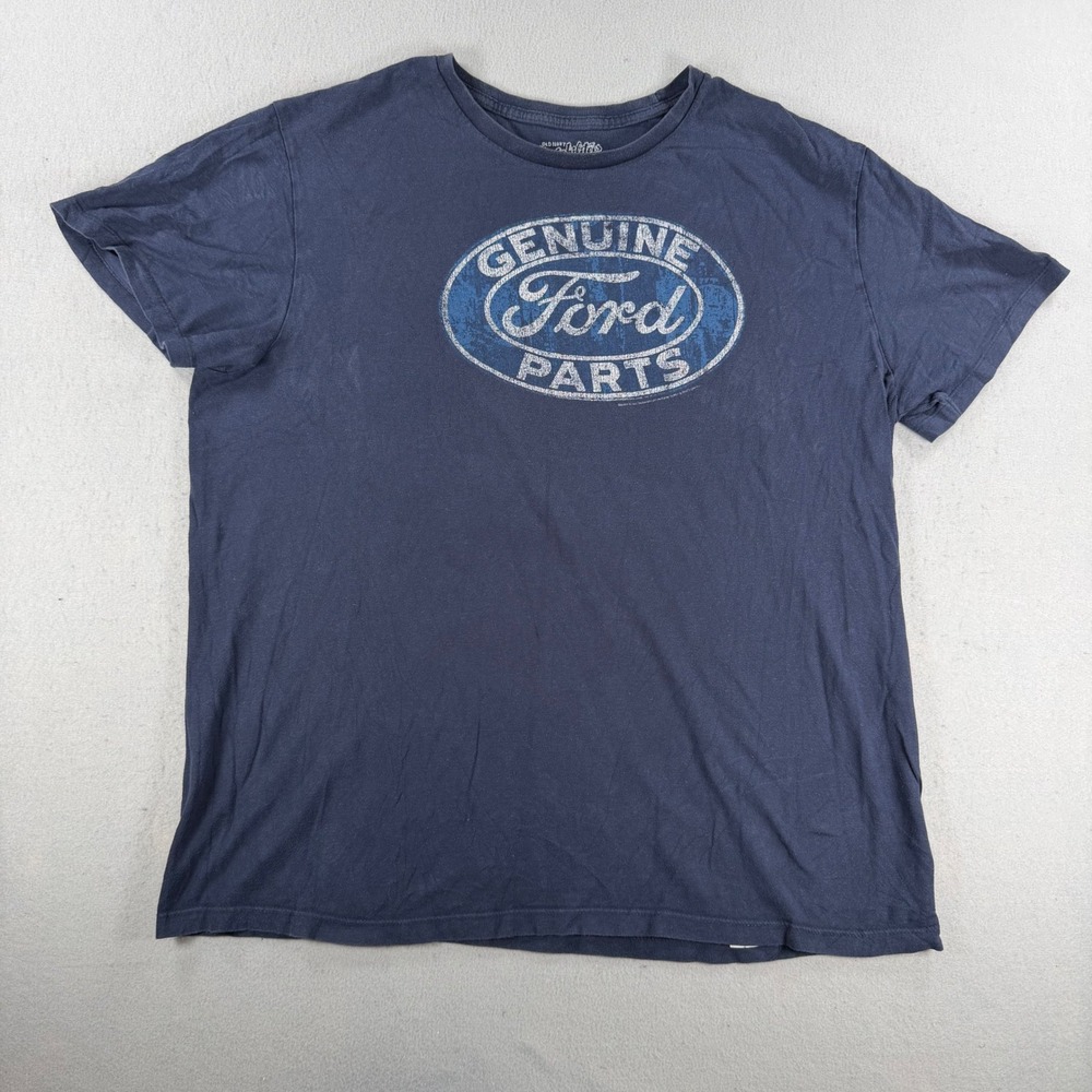 Old Navy Collectabilitees Mens XL Navy Blue Genuine Ford Parts Graphic T-Shirt